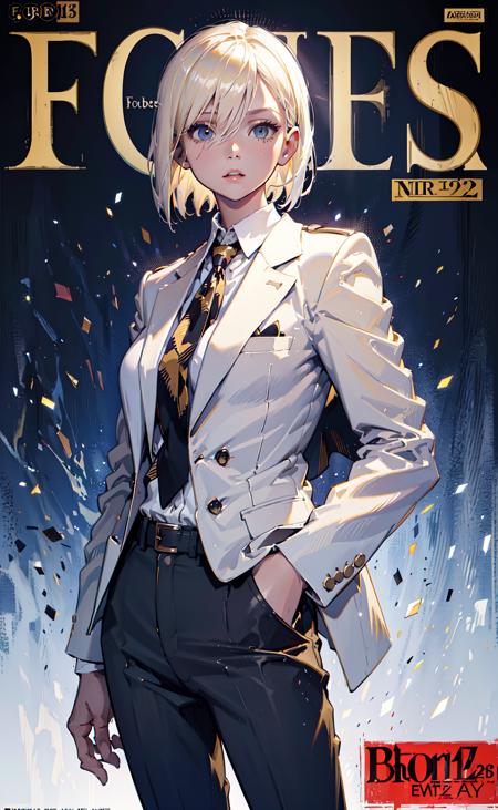 83643-696551052-(Forbes magazine cover_1.1), masterpiece, best quality, 1girl, short hair, platinum blonde hair, blazer, shirt, trousers.png